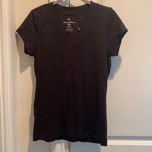 Black fitted v-neck by Tommy Bahama
